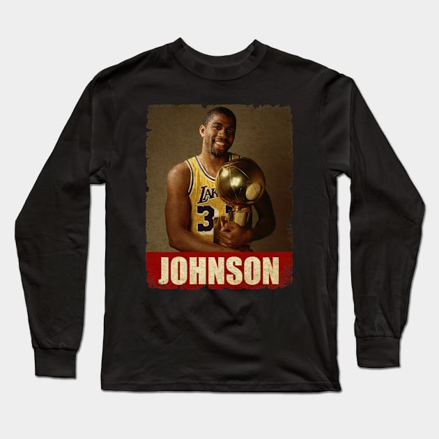 Magic Johnson - NEW RETRO STYLE Long Sleeve T-Shirt by FREEDOM FIGHTER PROD